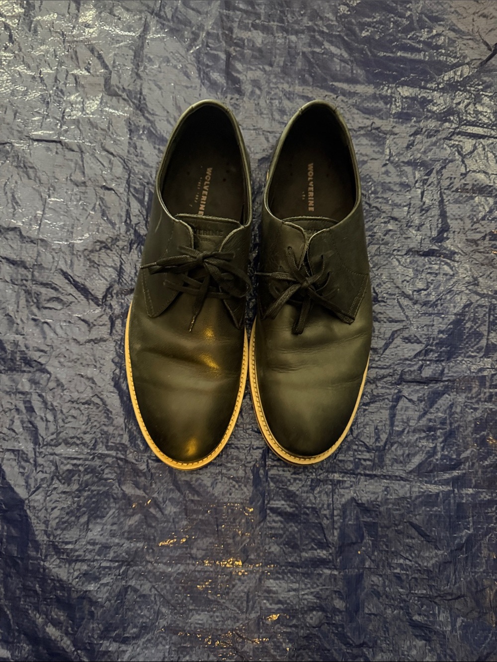 Wolverine Men's Kirk Oxford, BlackLeather, 11.5 M US